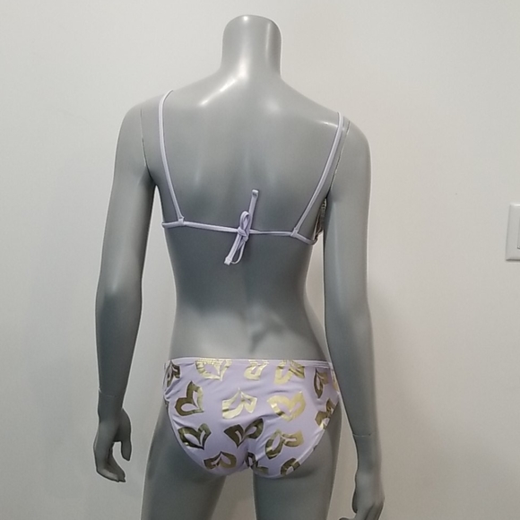 NWOT J.Crew Lilac bikini with gold hearts xs - Picture 3 of 7